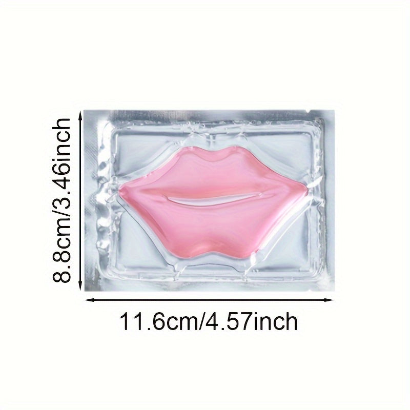 20-Pack Pink Crystal Collagen Lip Masks with Hyaluronic Acid for Hydration, Anti-Dry Lip Care Set, Moisturizing & Soothing Lip Patches, Ideal Mother's Day Gift for Women