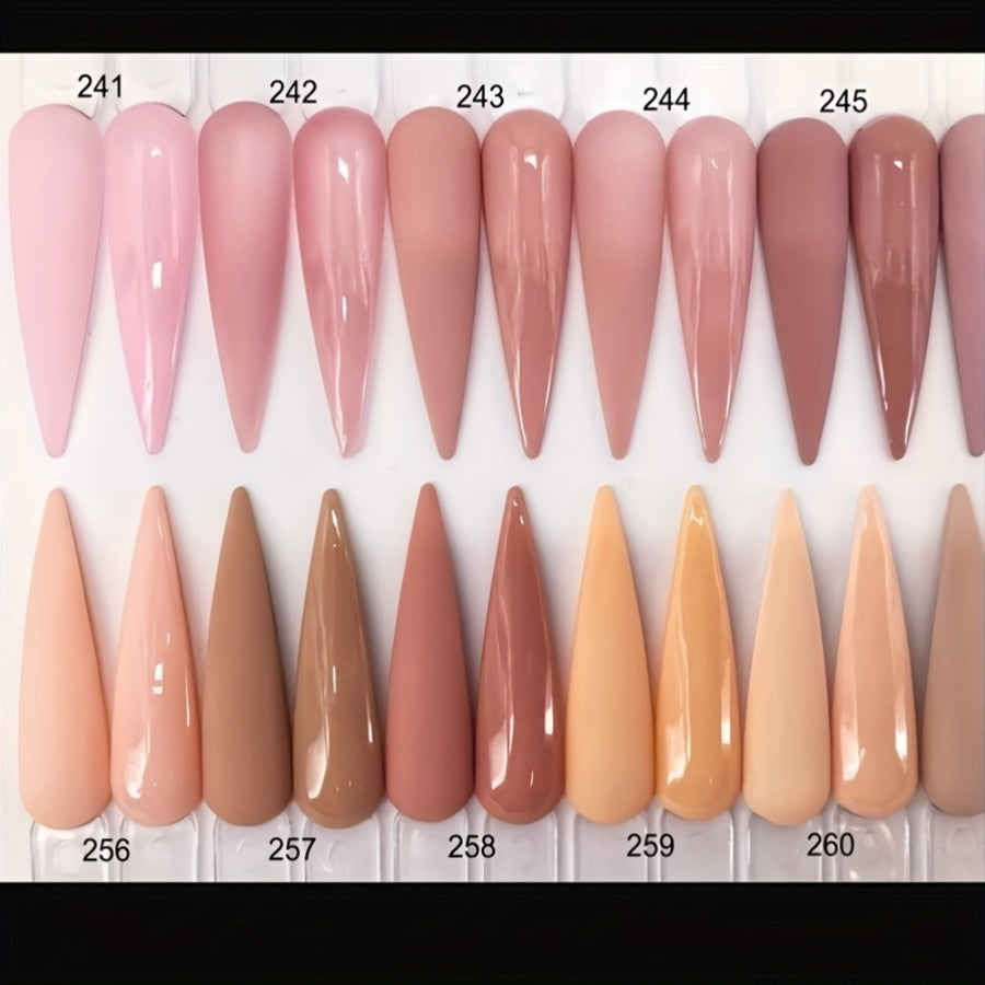 100G/ Set of Loose Bulk Class Color Acrylic Nail Powder, 10 Colors Set of Nail Art Crystal Powder, Brown Series Extension/Dipping/Carving Acrylic Powder Wholesal