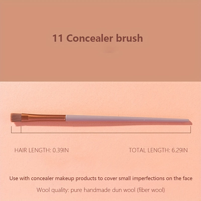 13pcss Makeup Brushes Makeup Kit, Foundation Brush Eyeshadow Brush Make Up Brushes Set (Reddish Brown, 13pcs Set) Birthday And Valentine'S Day Easter Gifts