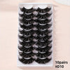 10 Pairs 25mm Super Fluffy False Eyelashes, Artificial Mink Thick Volume Lashes, Natural Looking 8D Dramatic Extension, Long-Lasting, Eye-Catching Shine, Unscented Pair - Beauty Enhancing Fake Lashes