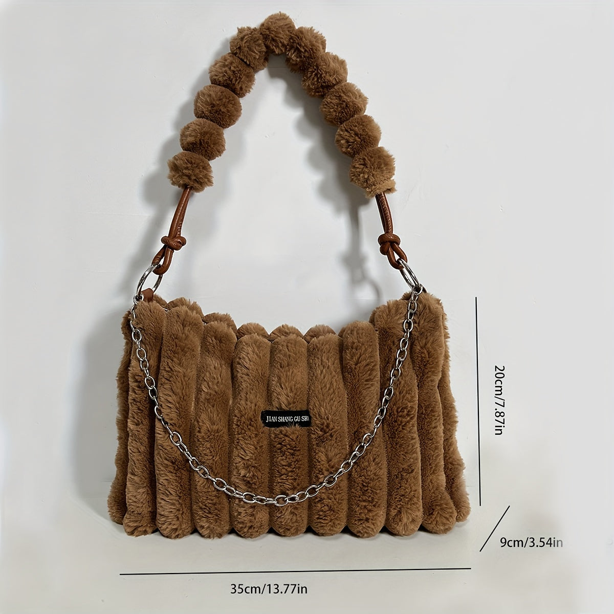 Chic Tie-Dye Plush Crossbody Bag for Women - Large Capacity, Adjustable & Detachable Strap, Zip Closure, 2024, Shoulder Crossbody, Suitable for Girls