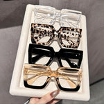 4pcs Women Geometric Vintage Clear Glasses set for Casual Activities Women's Gift Daily Life Office Reading Decoration