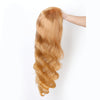 13x6 Honey Blonde Wig Human Hair 180% Density Peruvian Transparent Lace Frontal Wigs Human Hair Pre Plucked With Baby Hair 20-34 Inch Body Wave Wig 27# Colored