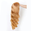 13x6 Honey Blonde Wig Human Hair 180% Density Peruvian Transparent Lace Frontal Wigs Human Hair Pre Plucked With Baby Hair 20-34 Inch Body Wave Wig 27# Colored