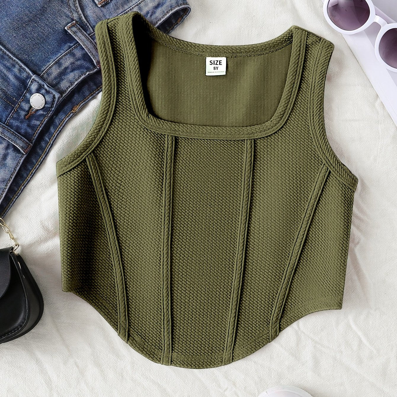 Athletic Fitted Tank Top for Older Kids, Breathable And Comfortable Casual Sportswear.