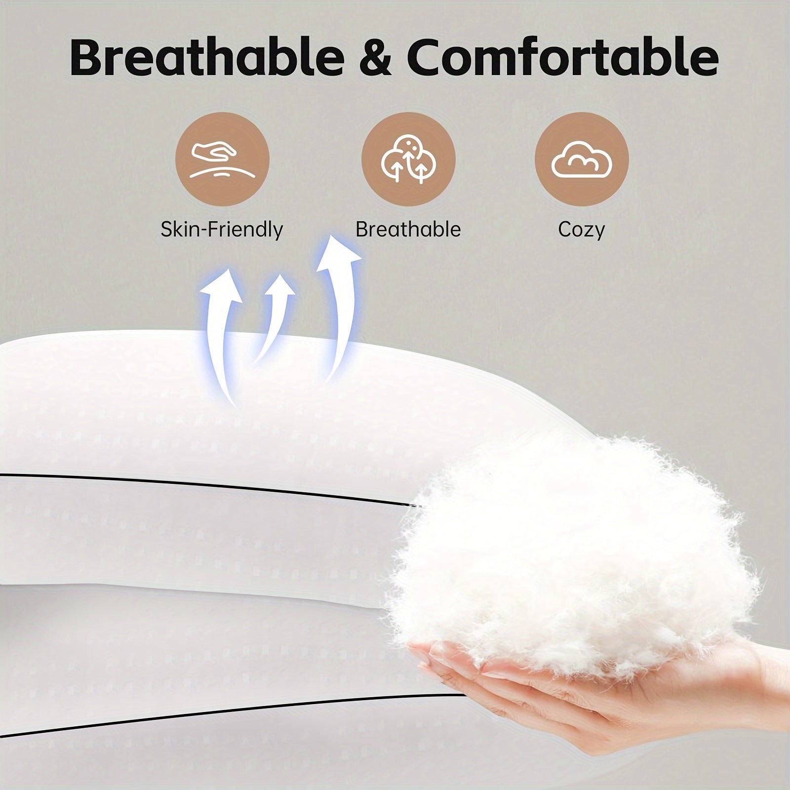 Queen Size Bed Pillows Set of 2/4 - Ultra-Soft, Cooling, Supportive, and Breathable Full Pillows with Premium Down Alternative Fill for Back, Stomach, or Side Sleepers - Hotel Quality, Hypoallergenic, and Machine Washable for