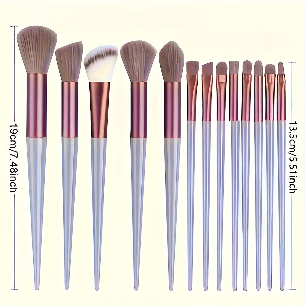 13pcs Professional Makeup Brush Set, Soft Polyester Brush Hair, Create Perfect Makeup, Low Allergy Nylon Brush Hair, Suitable for All Skin Types