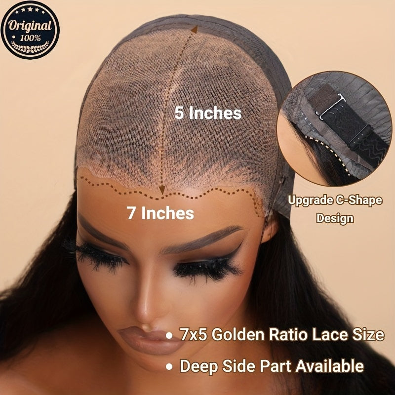 Nadula Glueless Lace Front Wig 7x5 Lace Invisible Knots Human Hair Black And Blonde Highlights 4C Curly Put On And Go Pre Cut Lace Closure Wig 200% Density with Babyhair
