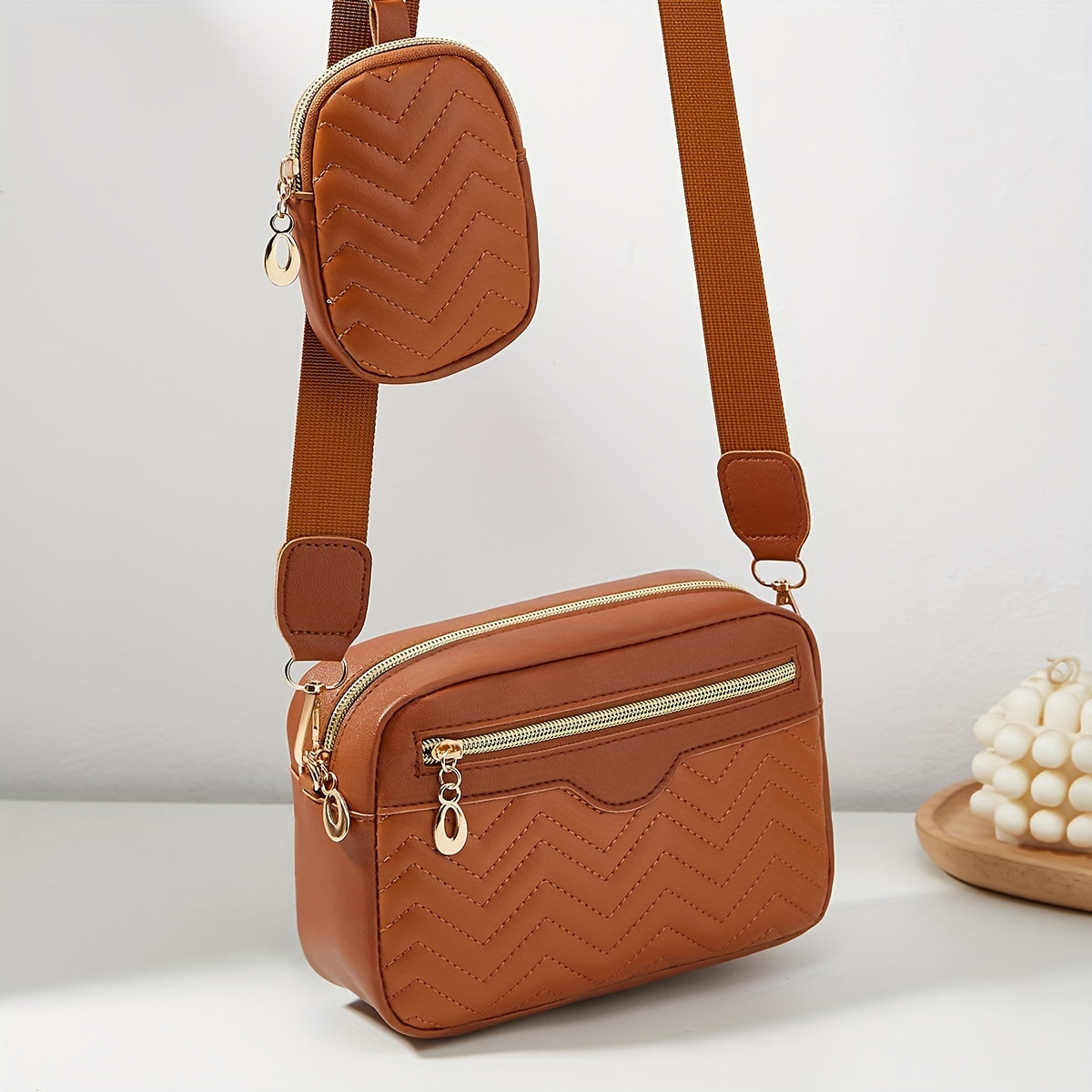 [2pcs Women'S Shoulder Crossbody Bags] Two-Piece Set of Women'S Shoulder Crossbody Bags