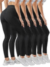 5pcs Honeycomb Sports Running Leggings, High Waist Fitness Yoga Tight Pants, Women's Activewear