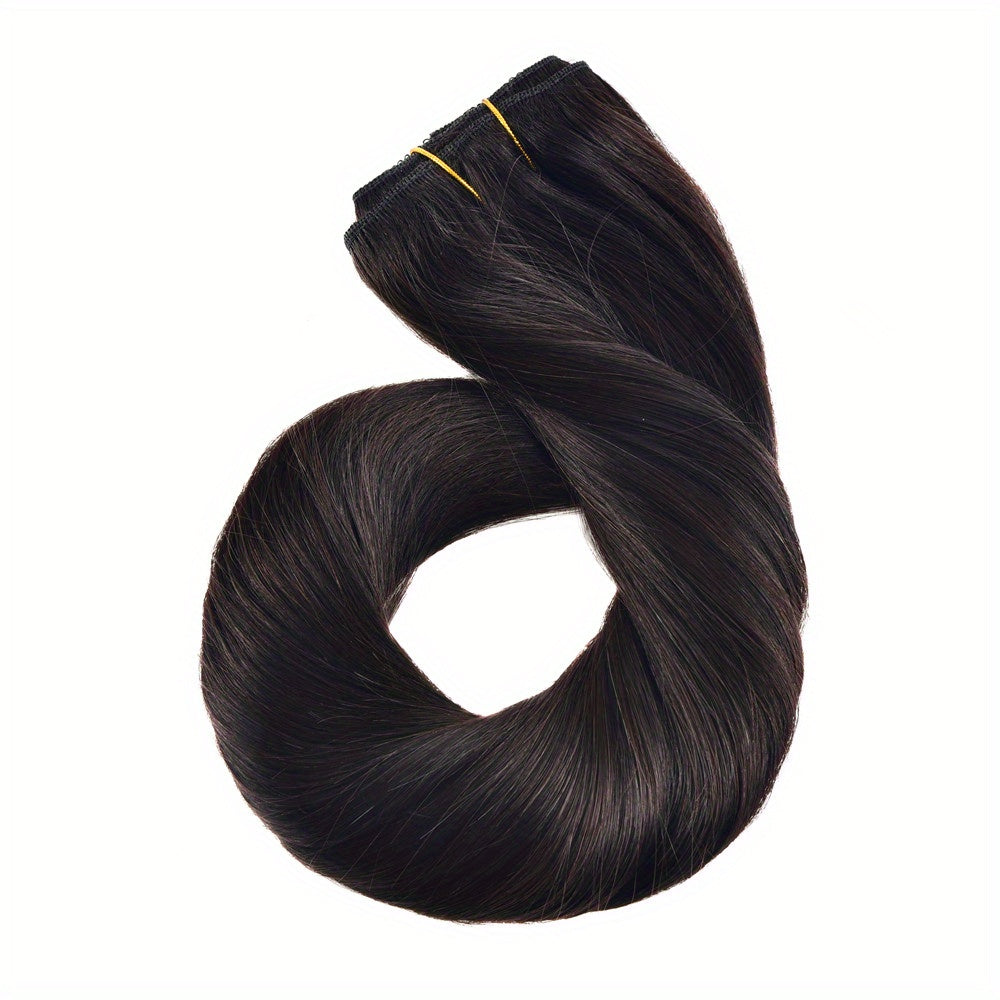 Clip in Hair Extensions Remy Human Hair Clip in Human Hair Natural Straight Clip in Extensions Full Head 7pcs 2.47 oz Long Straight Real Hair