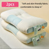 2pcs Modern Pillow with SP Neck Support, Breathable Moisture-Wicking Sweat, Polyester Fiber Cover And 100 Polyester Fiber Filling, Machine Washable, Zipper  All-Season Multi-Purpose Bedding for Any Sleeping Position