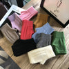 Solid Color Stretch Half Finger Knitted Gloves