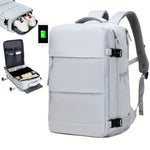 Airline-Approved Waterproof Laptop Backpack - Travel College Computer Bag with Shoe Compartment - Suitable for Both Women and Men