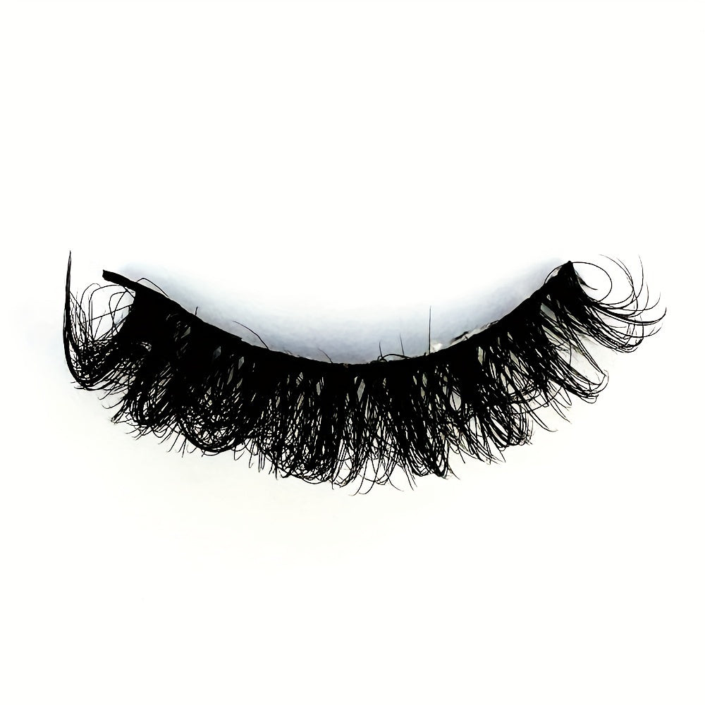 5 Pairs Cat Eye Eyelashes 3D Natural False Lashes D Curling Fluffy Soft Cross Manga Lashes Wispy Natural Eyelash Extension Makeup