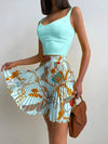 Trendy Summer Set, Cute Crop Top and Skirt