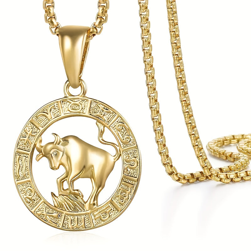 Women'S Men'S Pendant Necklaces 12 Horoscope Zodiac Sign Golden Aries Cancer Scorpio Aquarius Taurus Leo Gemini Virgo Libra Sagittarius Capricorn Pisces 12 Constellations Jewelry Gifts Perfect Birthday Christmas Valentine'S D