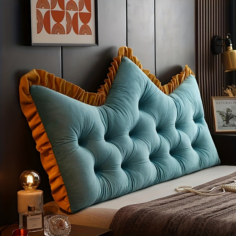 [Ruffled Cushion] Tufted Backrest Pillow | Hand Washable | Knitted Polyester | Comfortable Home Decor | Elegant Style | Ruffled Cushion