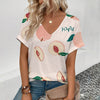 Fruit Printed Women's Summer Fashion Tops