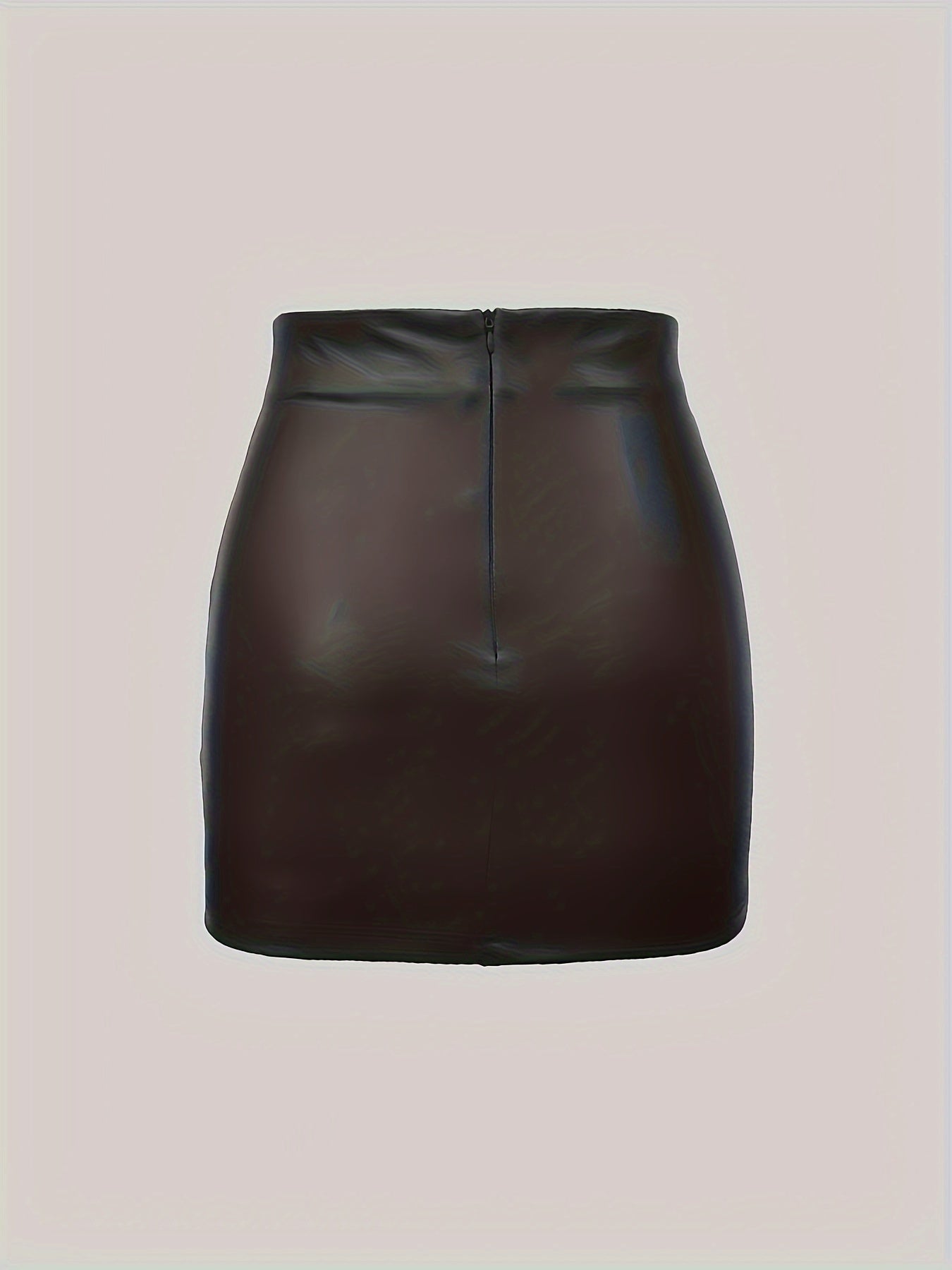 Sexy Mini PU Leather Bodycon Skirt, Lace Up for Spring & Summer, Women's Clothing
