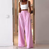 Women's Suit Summer Fashion Casual Solid Color Loose Trousers Two-piece Set