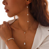 Fashion Pearl Cross Chain Necklace