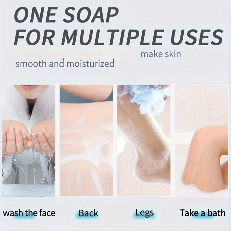 12pcs Rice Milk Soap, Handmade Cleansing Bar For Face And Body Wash, Nourishing And Moisturizing, Gentle Skincare, Suitable For All Skin Types
