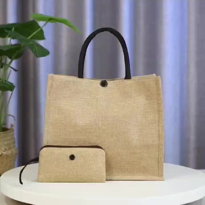 2-Piece Set Women's Fashion Printed Tote Bag and Mini Coin Purse - Casual Style, Machine Washable, Khaki Fabric with Shoulder Straps, Snap Closure, Polyester Lining, Position Print, No Oil Edging - For Women - Suitable for Ev