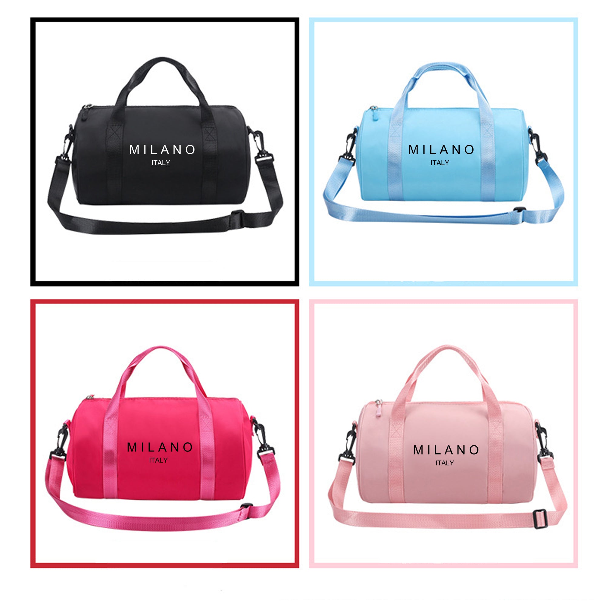 1pc Milan, Italy Print Mini Shoulder Crossbody Bag - Preppy Style, Durable Zipper, Lightweight & Cute Dance Bag, Ideal for Sports & Leisure, Gym Travel Shoulder Bag, Perfect Christmas Gift, Gym Bag | Preppy Style Bag | Adjust
