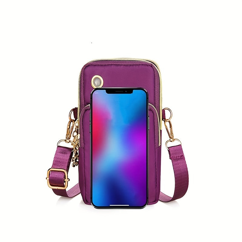 New Style Mobile Phone Bag for Women, Mini Crossbody Bag with Cell Phone Pocket, Hanging Neck Cloth Bag, Portable Wrist Coin Purse