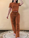 9001 Directional Vacation European And American Outdoor Sports Leisure Home Vacation Style Outfit Pants Set