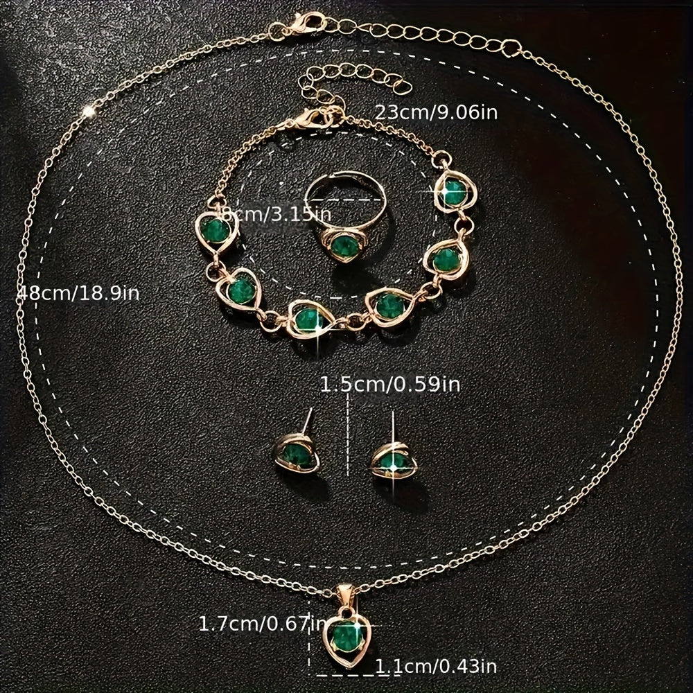 6pcs Set Fashion Women Simple Wrist Watches Blue Rhinestone Quartz Watch PU Leather Strap Ladies Dress Bracelet Watch Set Gifts
