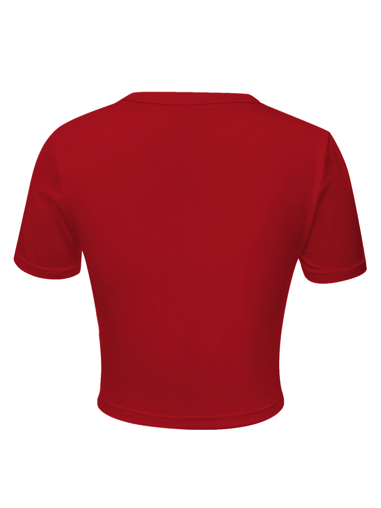 Women's Y2K Style Cropped T-Shirt with Bold CALVIN Monogram Print - Vibrant Red & Blue Lettering, Soft Comfortable Fabric, Machine Washable, Versatile Casual & Dressy Outfits