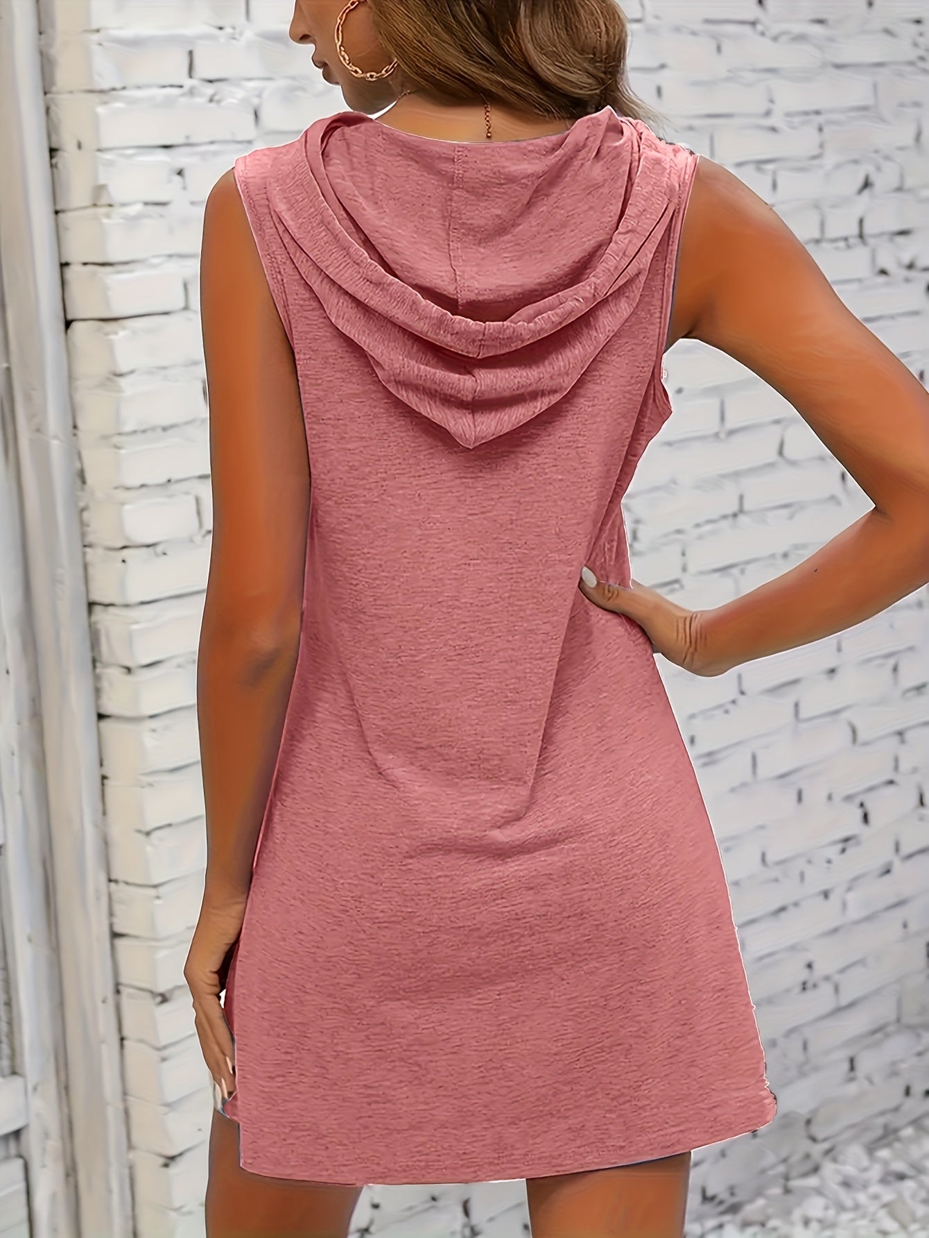 Women's LIMITED EDITION Graphic Hooded Dress - Summer Casual Short Sleeve Fitted Dress with Heart Details, Machine Washable & Versatile for Casual Attire, Relaxed Style, Trendy Fashion, Stretchy Material, Fashion Lovers