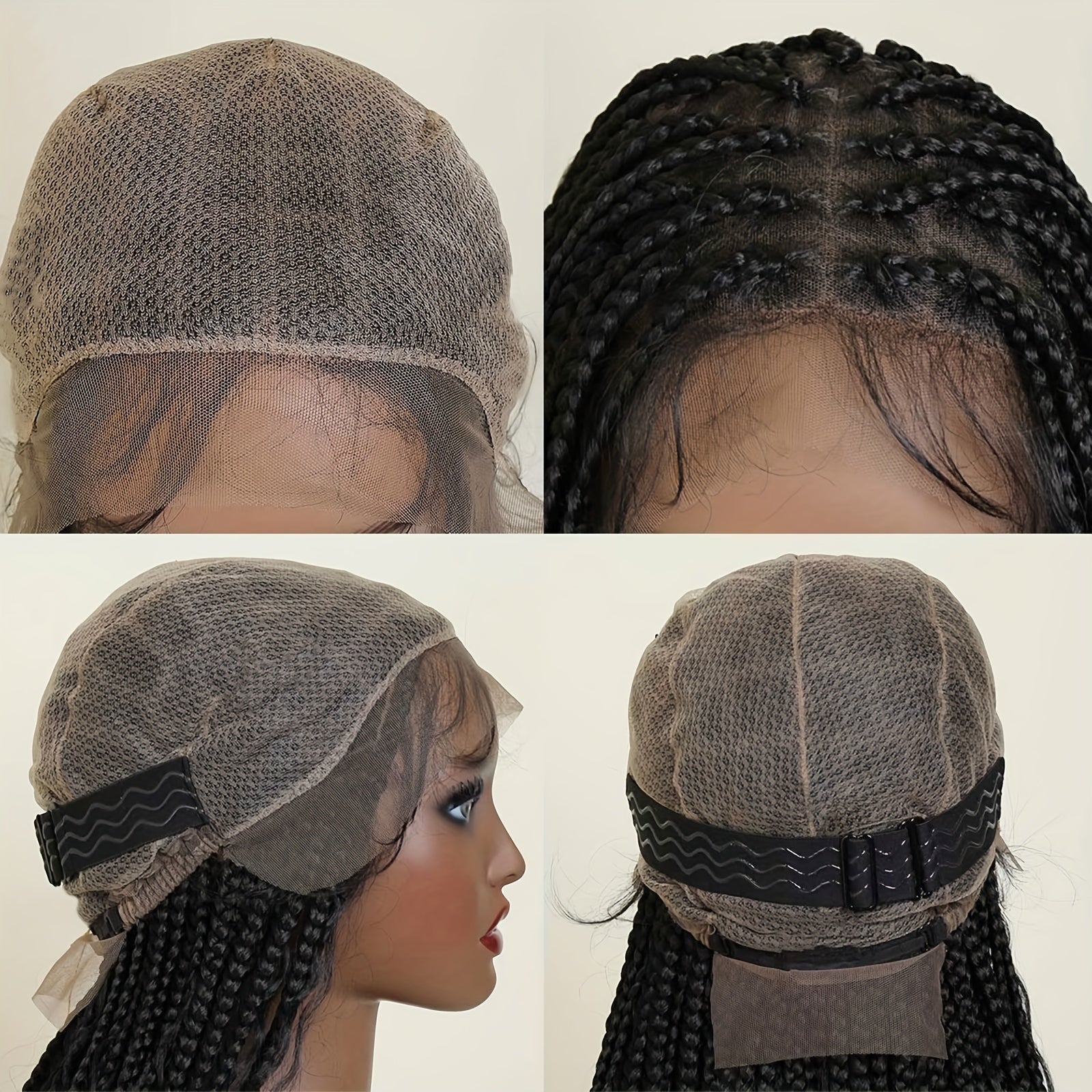 28-Inch Light Brown Lace Front Wigs with, Featuring 360° HD Technology And Knotless Braids, Designed for Women.
