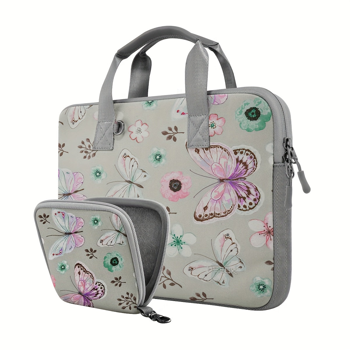 1pc 13-14 inches Laptop Sleeve Elastic Neoprene Case Notebooks Hand Bag with Handle and Small storage bag