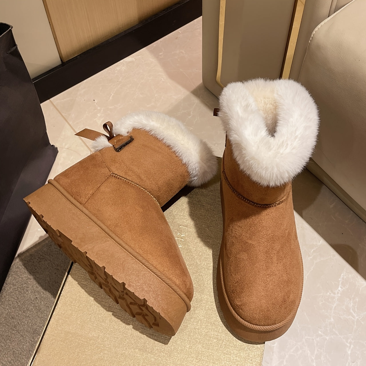 Warm Fleece-Lined Snow Boots