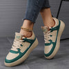 Women's Colorblock Mesh Sneakers - Lace Up Platform Soft Sole Walking Skate Shoes, Breathable Low-top Daily Footwear - For Women - Suitable for Casual Wear, Walking, Skating - Perfect Gift for Fashionable Women