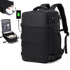 Airlines Approved Women'S Travel Backpack with Shoe Compartment, Casual Laptop Bag, Adjustable Strap, Zipper Closure, Polyester Lining, Solid Color, USB Powered - Multi-Color Options