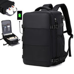 Airlines Approved Women'S Travel Backpack with Shoe Compartment, Casual Laptop Bag, Adjustable Strap, Zipper Closure, Polyester Lining, Solid Color, USB Powered - Multi-Color Options