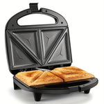 Multifunctional Sandwich Maker & Panini Press, Non-Stick Toaster With LED Indicator Lights And Cool-Touch Handle, Easy To Use And Clean, Black