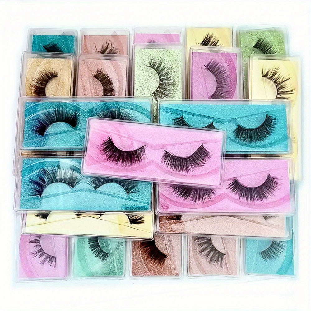 Versatile 3D Eyelash Multi-Pack: Fluffy Thick & Curling - Natural to Glam Looks (10/20/30/40 Pairs)