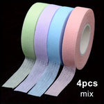 4 Rolls of SoftTouch Micropore Fabric Eyelash Extension Tapes - Breathable, Colorful, Professional-Grade Adhesive for Grafting Eye Lashes - 9m Long, Gentle on Skin, Easy to Remove, Reusable