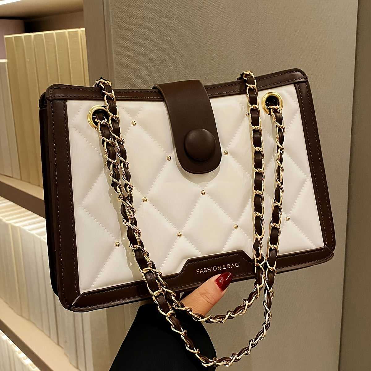 Women's Large Capacity Shoulder Bag Elegant Handbag Versatile Outgoing Purse