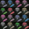 Reflective Glitter Powder Set, 16 Colors Sparkle Diamond Nail Glitter Dust, Silvery Pink Purple Green Loose Glitter for Nails, Shiny Sugar Nail Powder Dipping Pigment, Nail Supplies, Loose Glitter Powder
