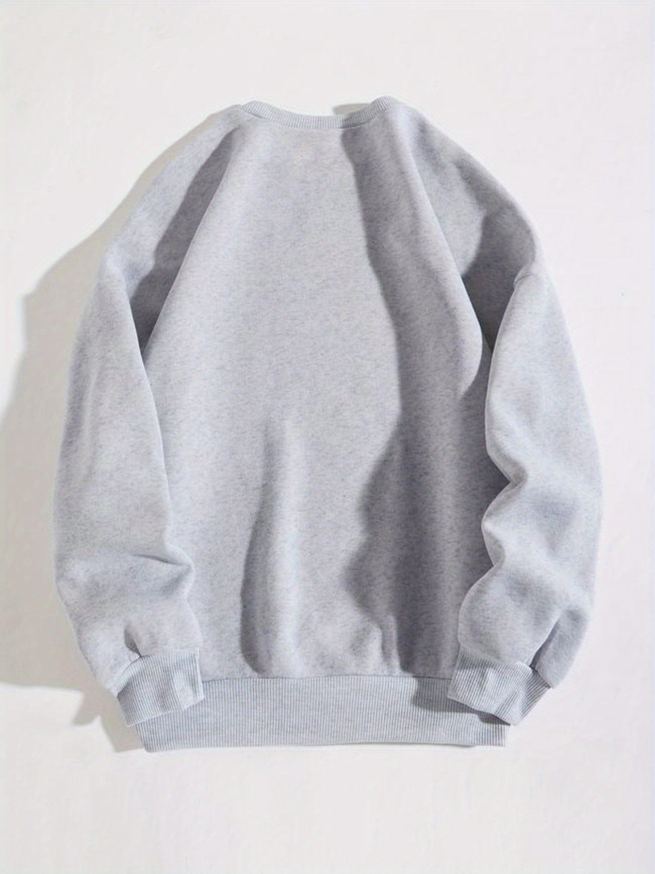 1pc Women'S Casual Crew Neck Sweater, Letter Print Long Sleeve Pullover for Autumn/ Winter, Knit Grey Sweatshirt