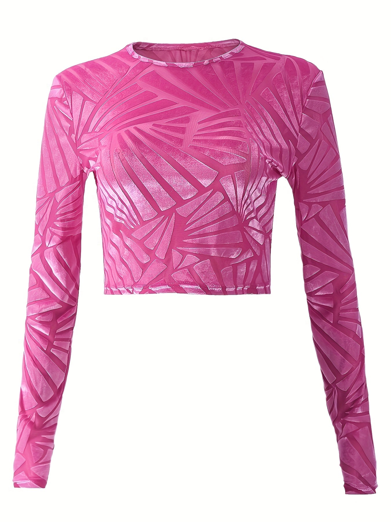 2024 Autumn And Winter New Arrival Women'S Casual Comfortable Crop Top with Mesh And Velvet for European And American Style
