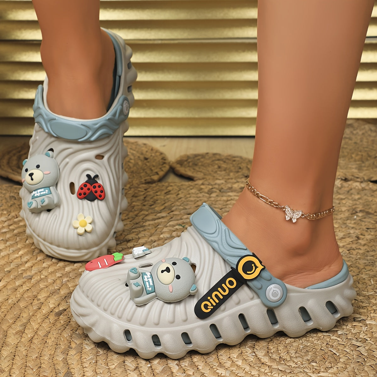 Women'S Cute Cartoon EVA Clogs - Soft, Comfortable, and Versatile for Casual Wear, Slides, and Summer-Ready, Fashion-Forward, Two-Wear Design with Independent Activity Foot Pads, Clogs for Ladies