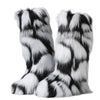Women'S Plush Fluffy Snow Boots, Mid Cut, Warm, Christmas, Flat Fashion Boots