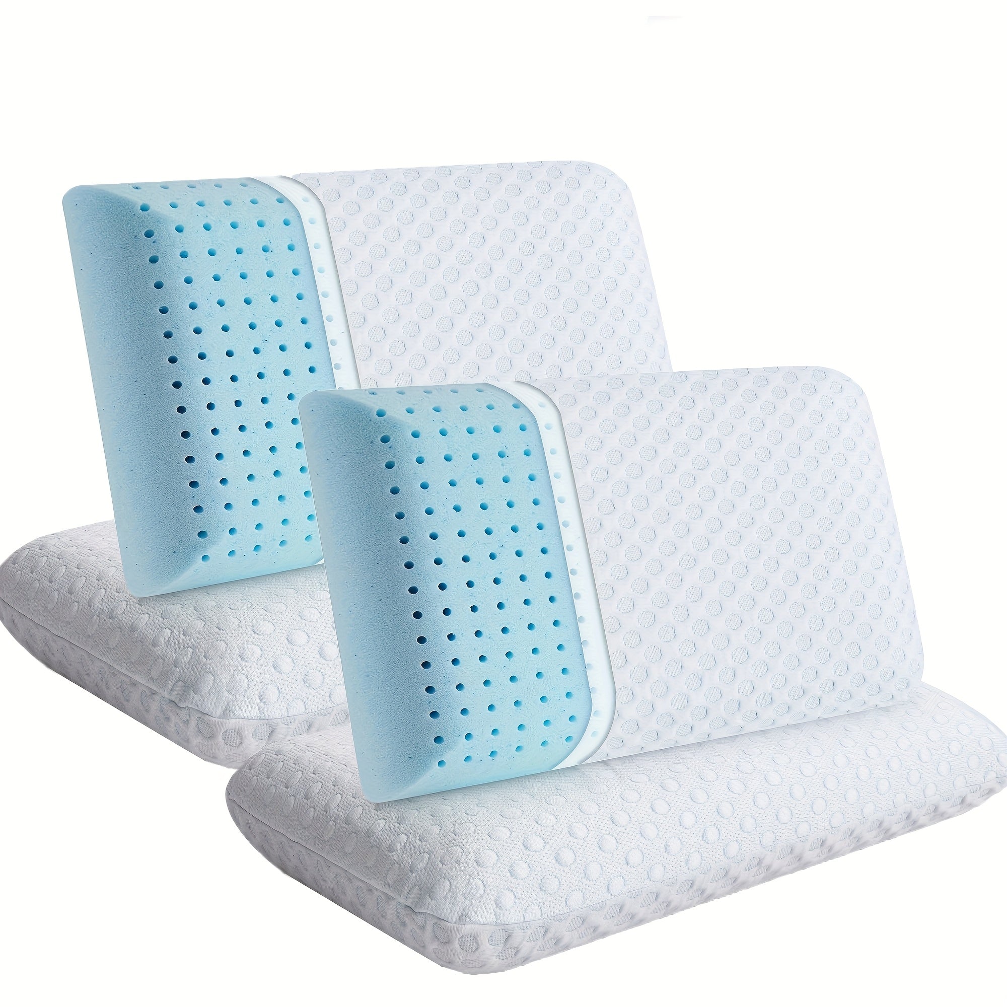 MUUEGM Neck Pillow For Sleeping, Contour Cooling Pillow For Side Sleeper, Bed Pillow For Sleeping Standard Size.